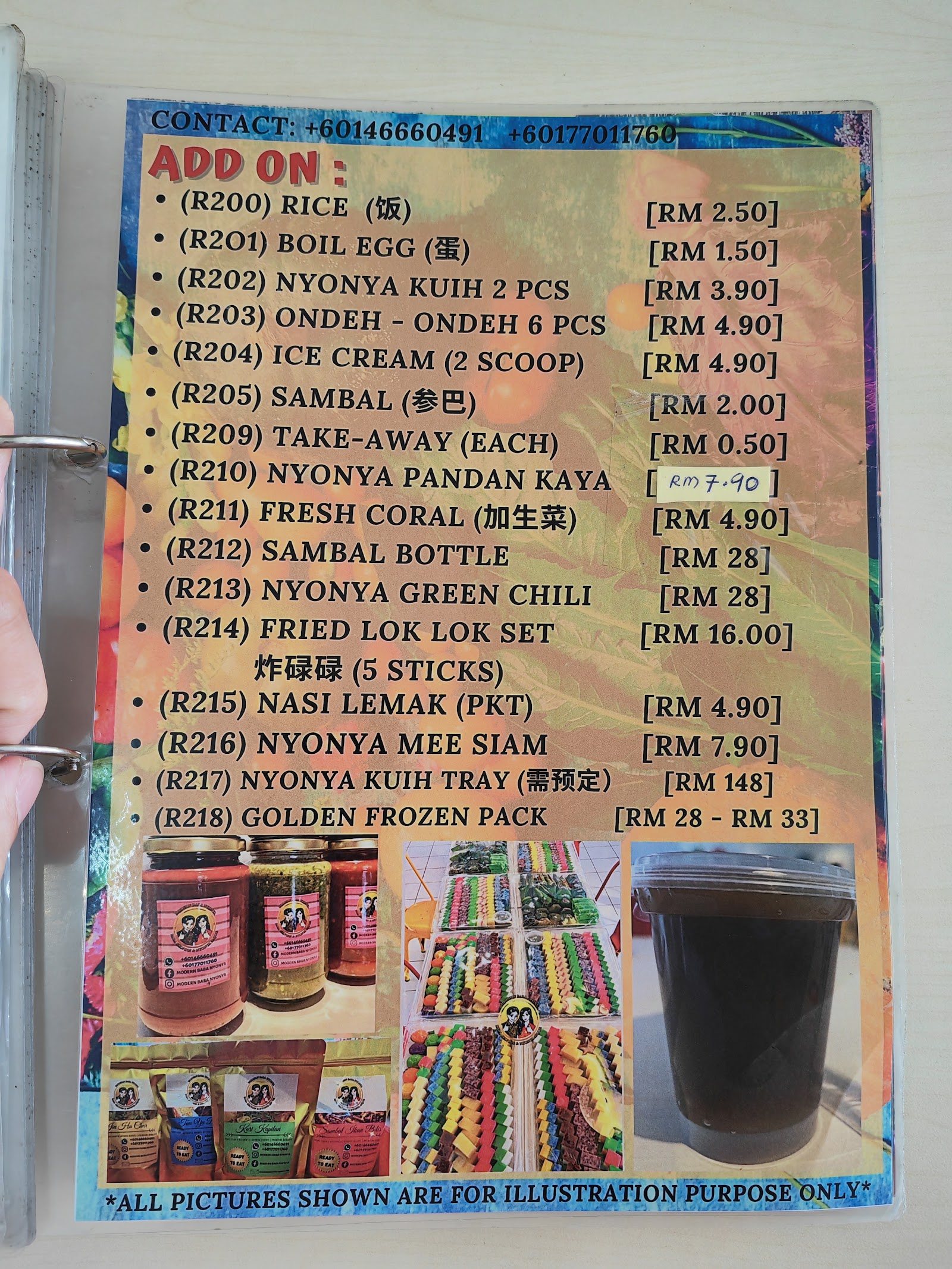 Modern Baba Nyonya Cafe 菜单